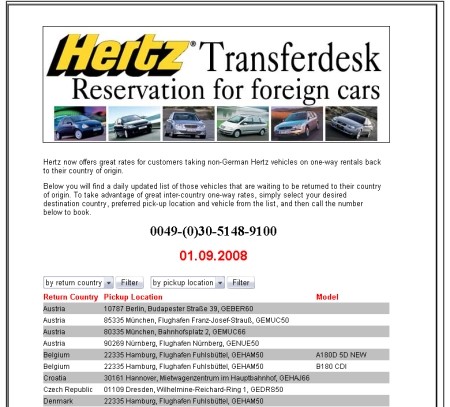 Presse Seite Fur Hertz Autovermietung Unimess Gmbh Ulm Internetagentur Werbeagentur