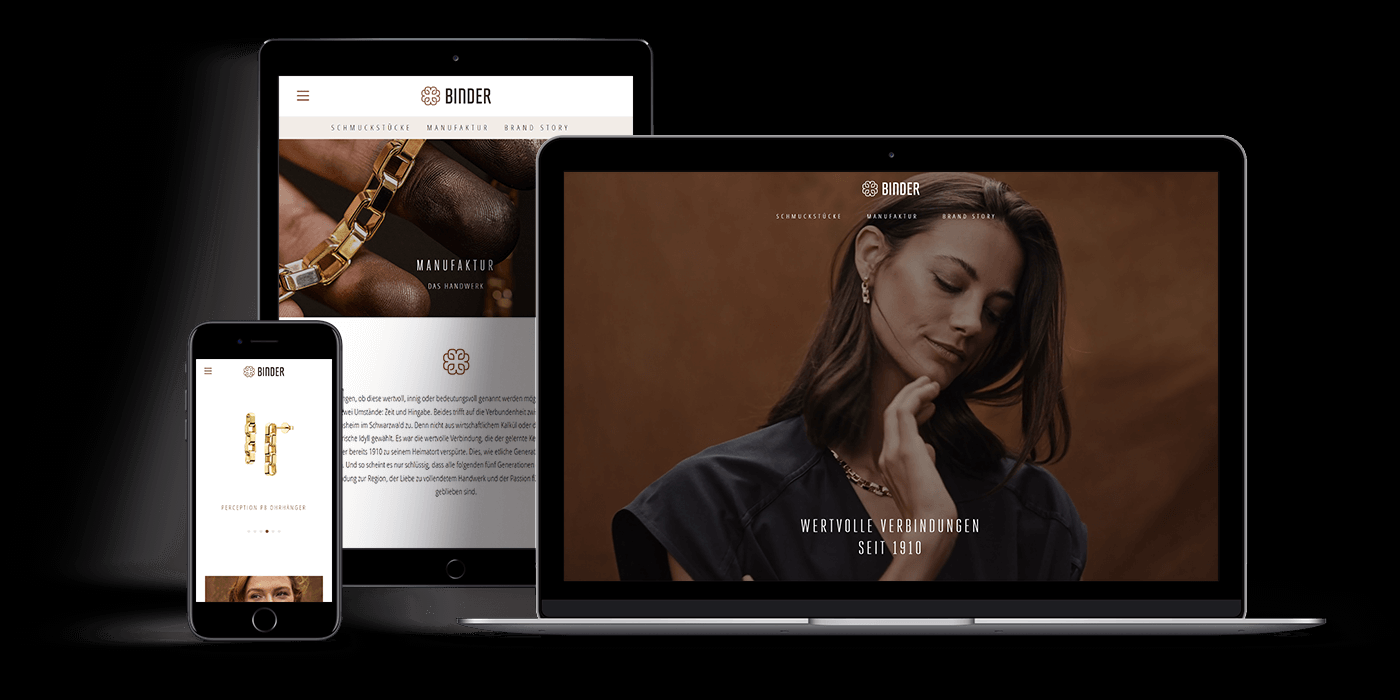 BINDER Jewellery der besondere Schmuck / Werbeagentur